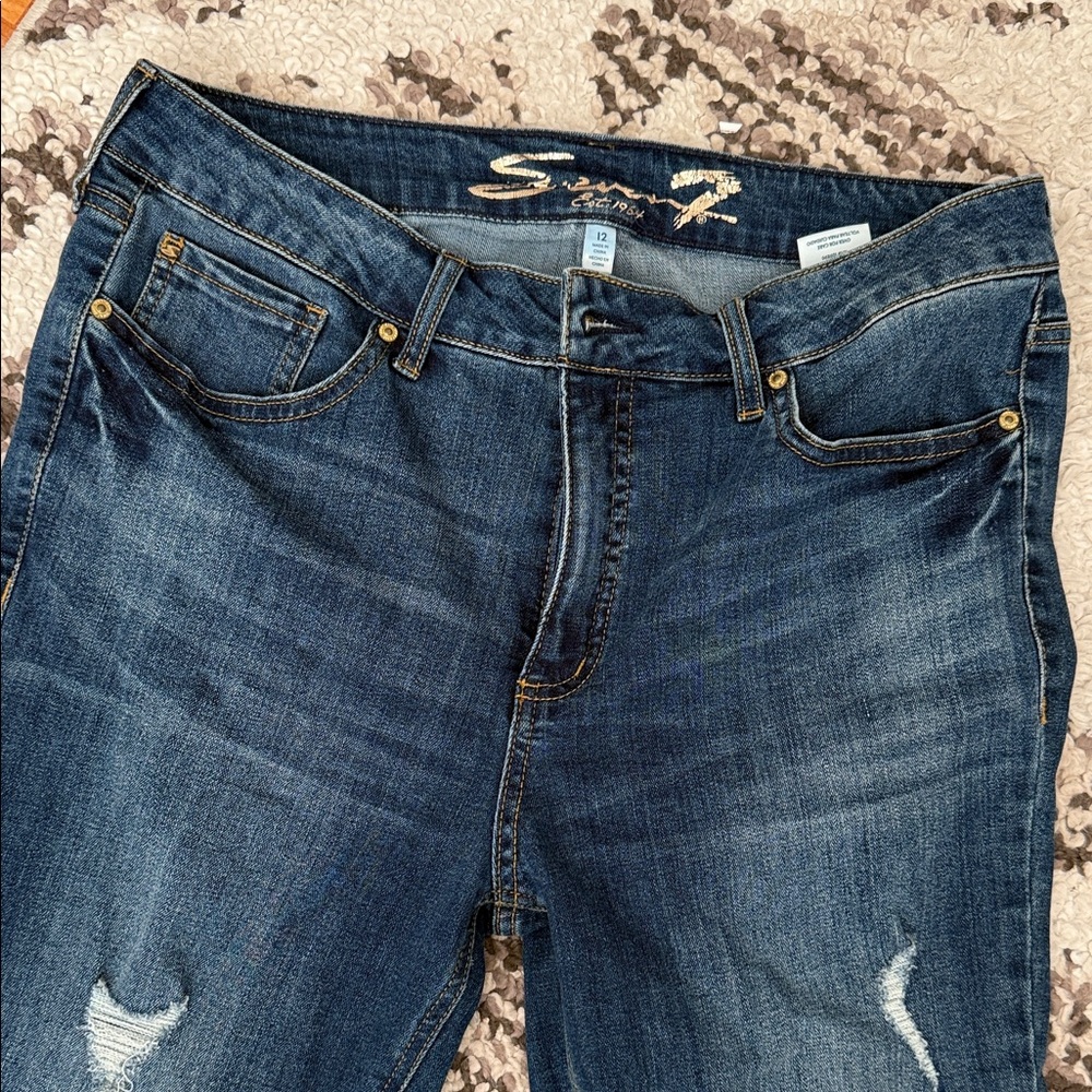 Seven7 Women's Dark Blue Skinny Jeans